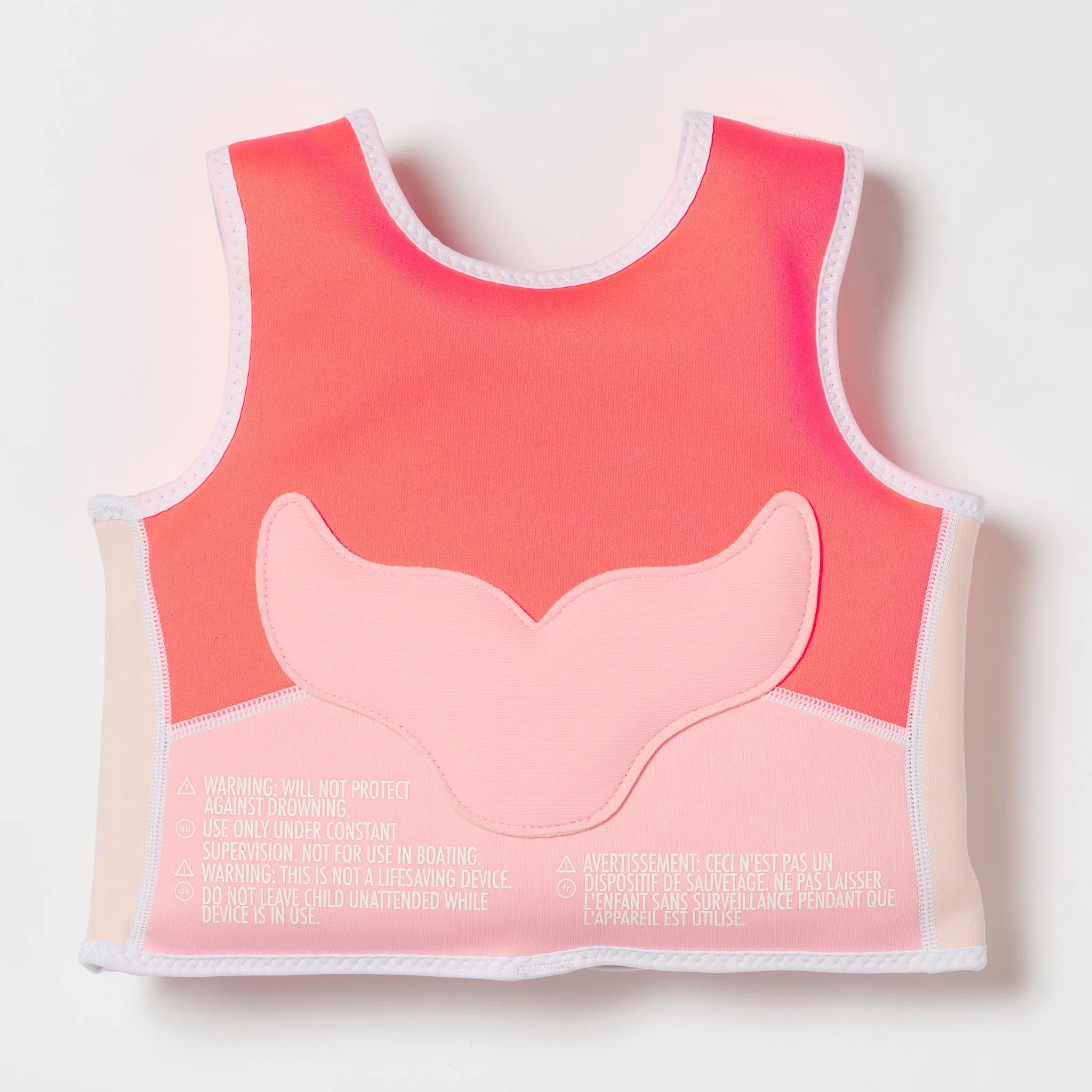 SUNNYLiFE Melody The Mermaid Swim Vest Neon Strawberry