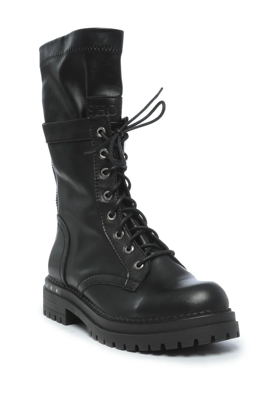 Tall Combat Lace-Up Boots