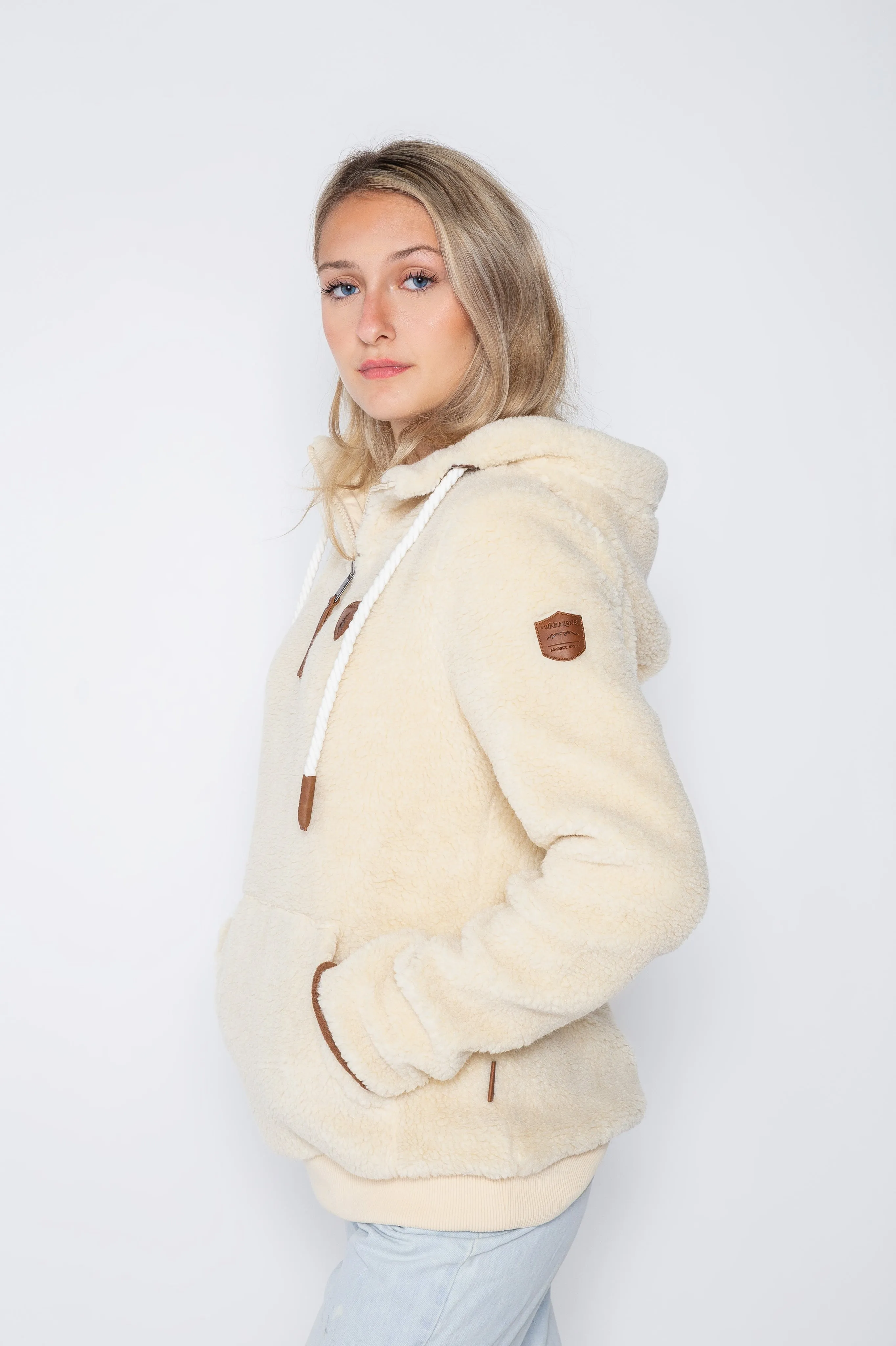 Taylor Sherpa Oatmeal Half-Zip Hoodie