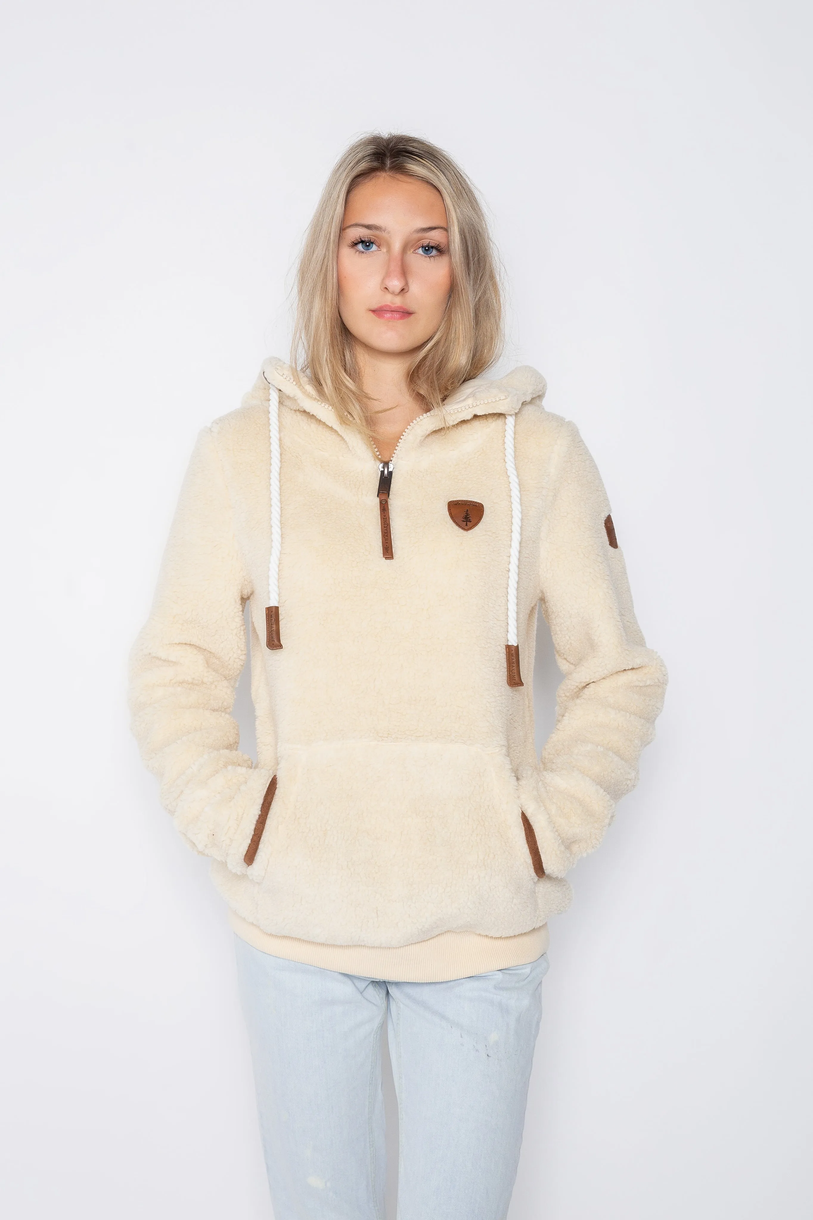 Taylor Sherpa Oatmeal Half-Zip Hoodie