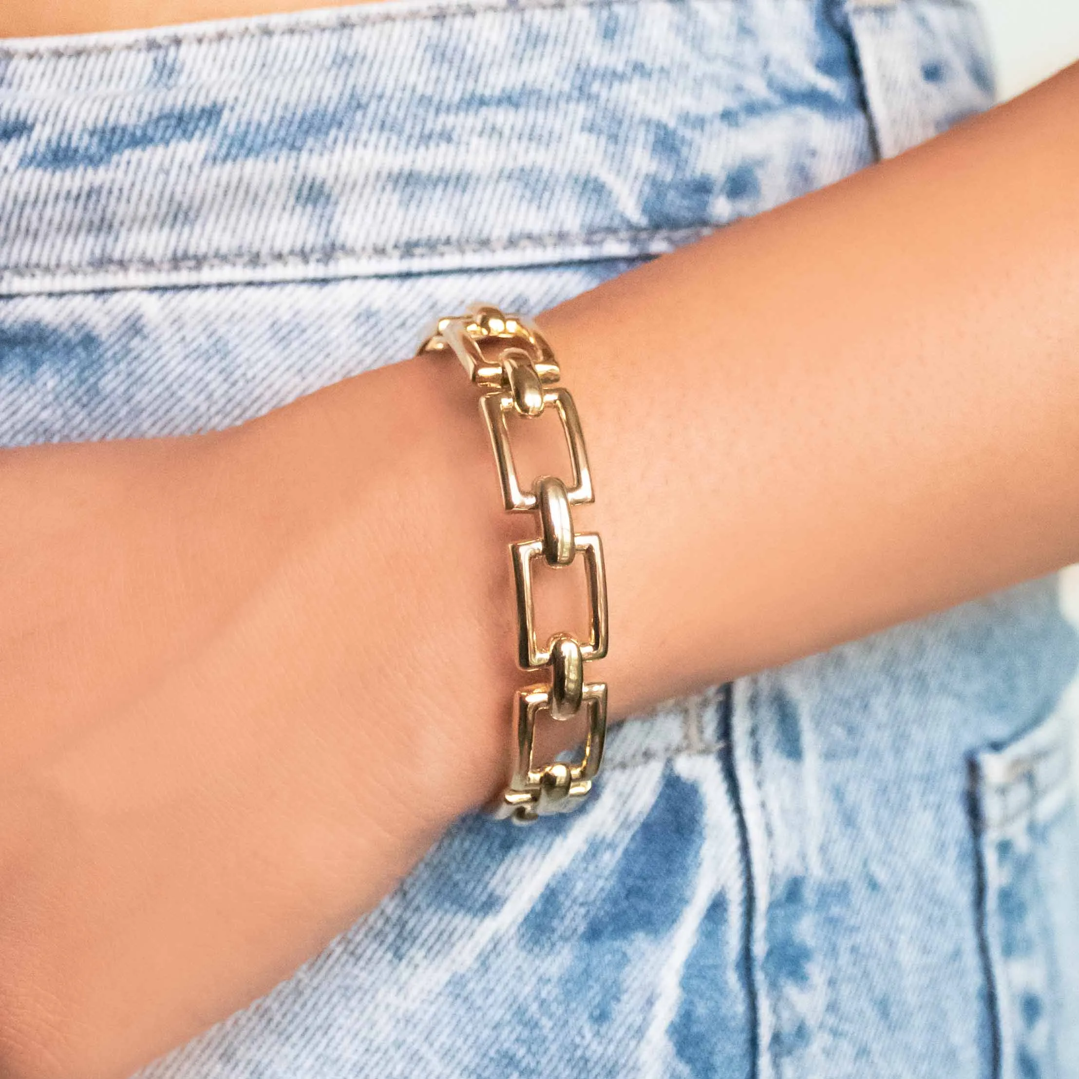 Thick Link Chain Bangle