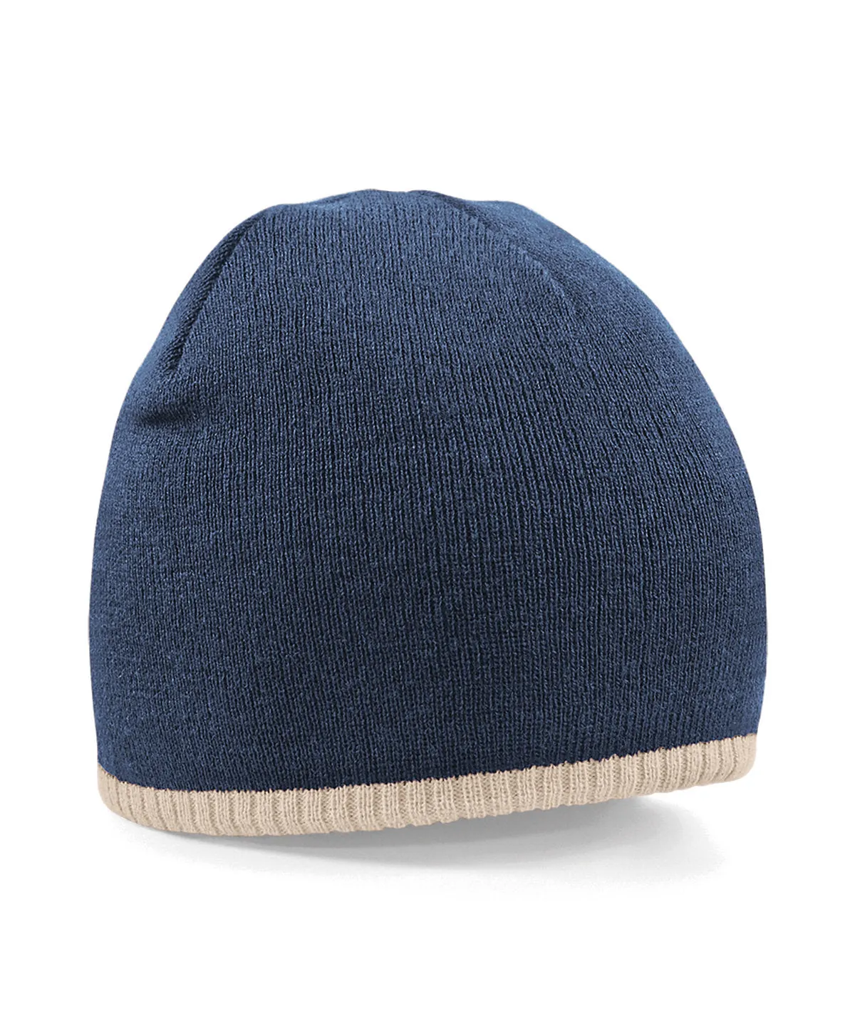 Two-tone pull-on beanie | Black/Stone