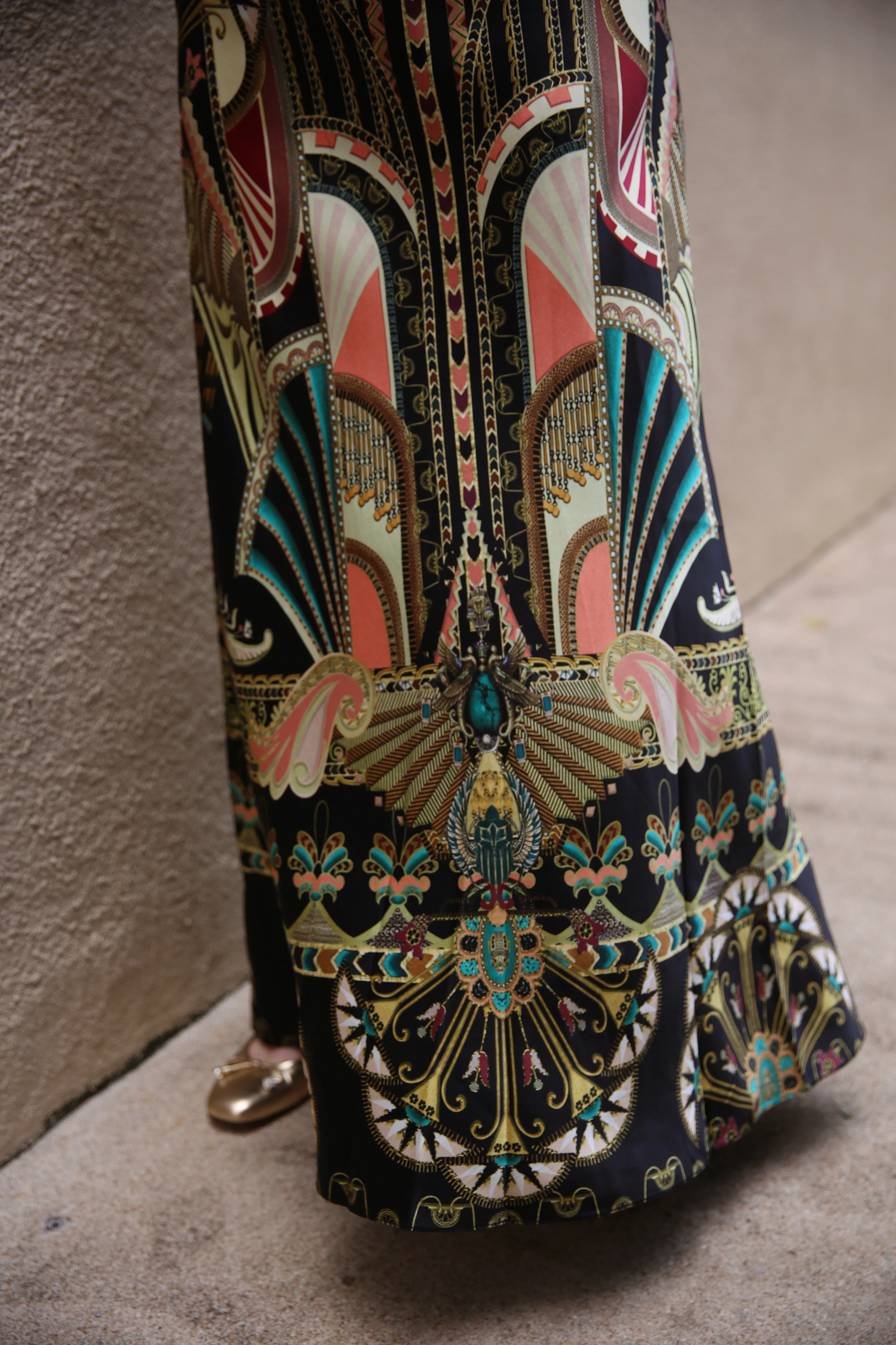 V Neck Full Length Bias Slip Dress They Called Her Nefertari