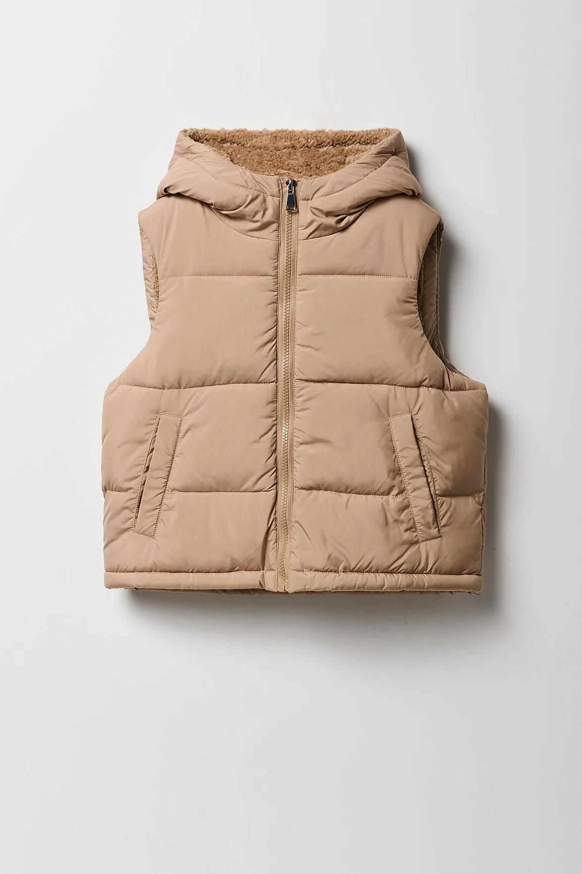 Veste bouffante doublée de Sherpa pour fille