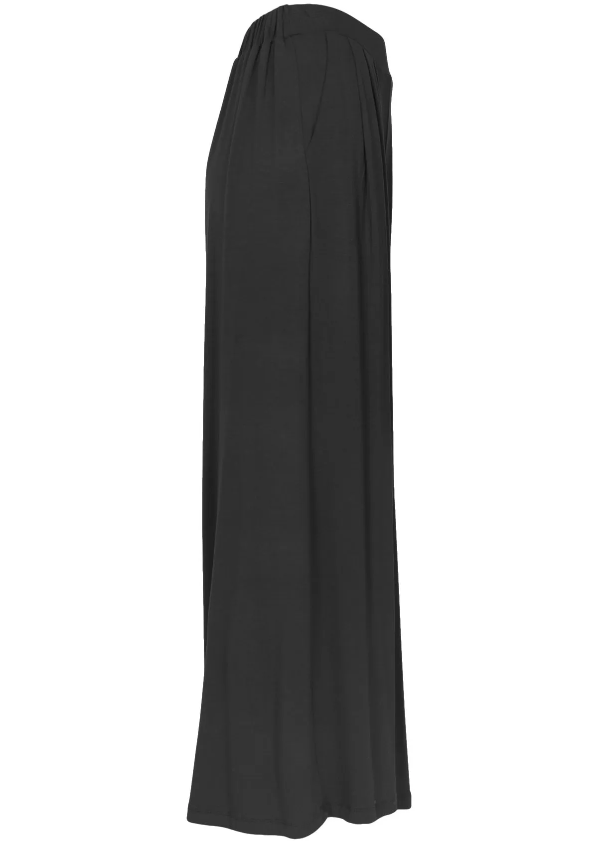 Wide Leg Stretch Pocket Pants Black