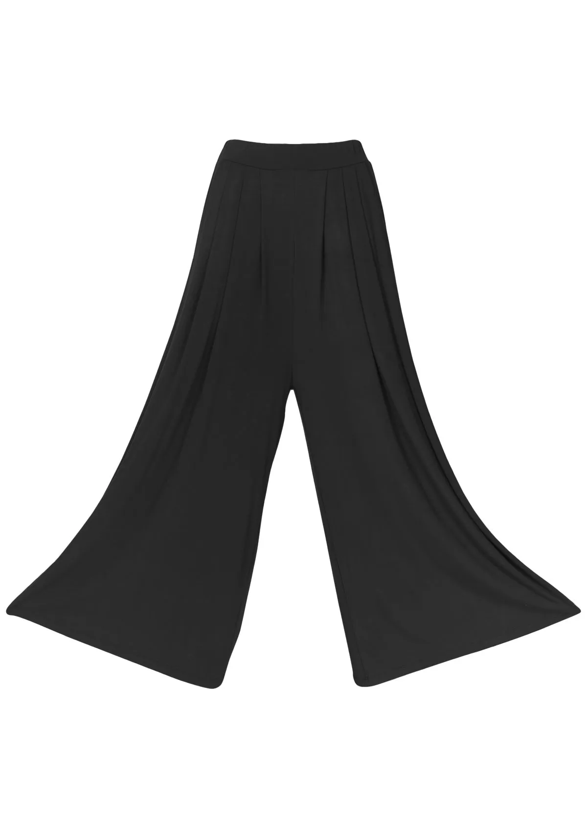 Wide Leg Stretch Pocket Pants Black