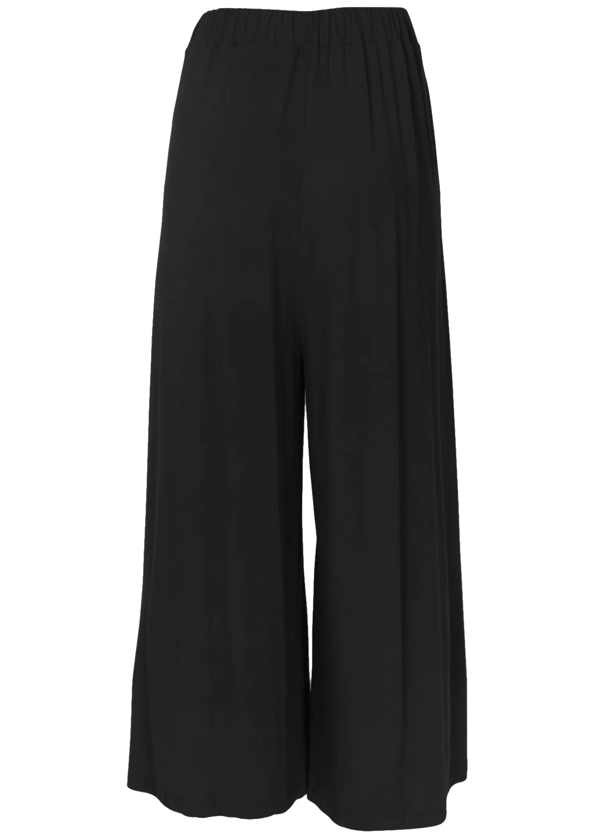 Wide Leg Stretch Pocket Pants Black